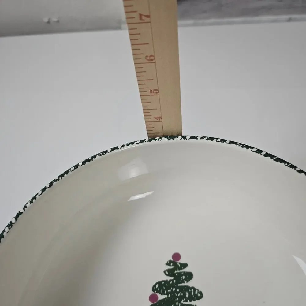 Furio Sponge Christmas Tree Salad Pasta Serving Bowl 10